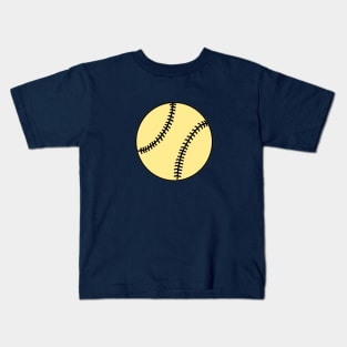 Light Yellow Baseball Ball - Doodle Kids T-Shirt